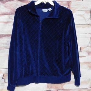 VELOUR ZIP UP JACKET BY BONWORTH LARGE